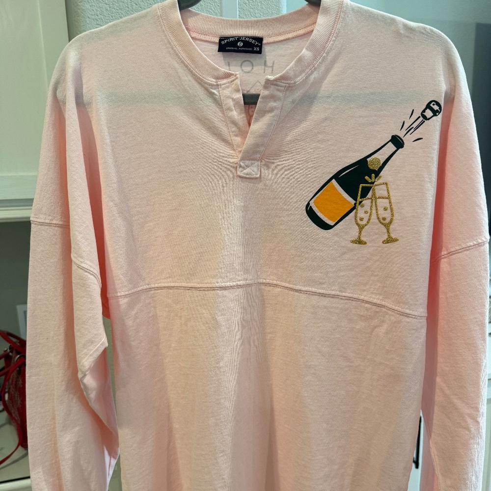 SPIRIT JERSEY JERSEY HAPPY HOLIDAYS CHAMPAGNE BABY XS